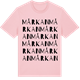 Pink Cotton t-shirt med Mårkan ordlek t-shirt