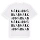 White t-shirt med Mårkan ordlek t-shirt