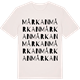 Vintage White t-shirt med Mårkan ordlek t-shirt