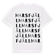 White t-shirt med Marsfjäll ordlek t-shirt