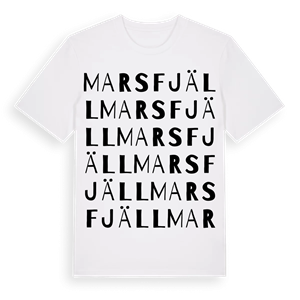 Marsfjäll ordlek t-shirt – ekologisk bomull t-shirt från Pinshirt