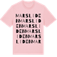 Pink Cotton t-shirt med Marsliden ordlek t-shirt