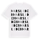 White t-shirt med Marsliden ordlek t-shirt