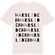 Vintage White t-shirt med Marsliden ordlek t-shirt