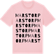 Pink Cotton t-shirt med Marstorp ordlek t-shirt
