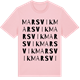 Pink Cotton t-shirt med Marsvik ordlek t-shirt
