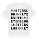 White t-shirt med Mårtensboda ordlek t-shirt