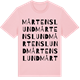 Pink Cotton t-shirt med Mårtenslund ordlek t-shirt