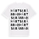 White t-shirt med Mårtsbrännan ordlek t-shirt