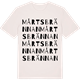 Vintage White t-shirt med Mårtsbrännan ordlek t-shirt