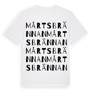 Mårtsbrännan ordlek t-shirt – ekologisk bomull t-shirt från Pinshirt