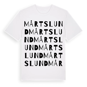 Mårtslund ordlek t-shirt – ekologisk bomull t-shirt från Pinshirt