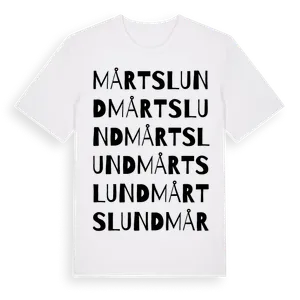 Mårtslund ordlek t-shirt – ekologisk bomull t-shirt från Pinshirt