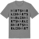 Mid Heather Gray t-shirt med Mårtsmarken ordlek t-shirt