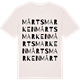 Vintage White t-shirt med Mårtsmarken ordlek t-shirt