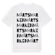 White t-shirt med Mårtsmarken ordlek t-shirt
