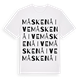 White t-shirt med Måskenåive ordlek t-shirt