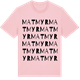 Pink Cotton t-shirt med Matmyr ordlek t-shirt