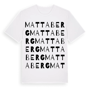 Mattaberg ordlek t-shirt – ekologisk bomull t-shirt från Pinshirt