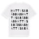 White t-shirt med Mattisbrännan ordlek t-shirt