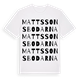 White t-shirt med Mattssonsbodarna ordlek t-shirt