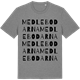 Mid Heather Gray t-shirt med Medlebodarna ordlek t-shirt
