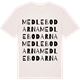 Vintage White t-shirt med Medlebodarna ordlek t-shirt