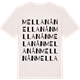 Vintage White t-shirt med Mellanån ordlek t-shirt