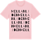 Pink Cotton t-shirt med Mellanliden ordlek t-shirt