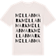 Vintage White t-shirt med Mellanmark ordlek t-shirt