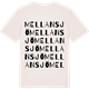 Vintage White t-shirt med Mellansjö ordlek t-shirt