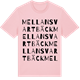 Pink Cotton t-shirt med Mellansvartbäck ordlek t-shirt