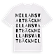 White t-shirt med Mellansvartbäck ordlek t-shirt