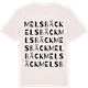 Vintage White t-shirt med Melsbäck ordlek t-shirt