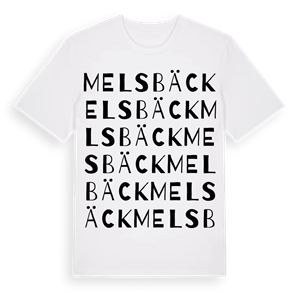 Melsbäck ordlek t-shirt – ekologisk bomull t-shirt från Pinshirt