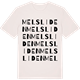 Vintage White t-shirt med Melsliden ordlek t-shirt