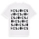 White t-shirt med Mesjö ordlek t-shirt