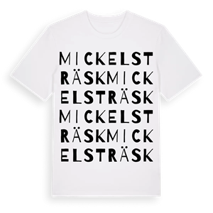 Mickelsträsk ordlek t-shirt – ekologisk bomull t-shirt från Pinshirt