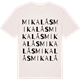 Vintage White t-shirt med Mikalås ordlek t-shirt