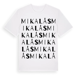 Mikalås ordlek t-shirt – ekologisk bomull t-shirt från Pinshirt