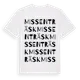 White t-shirt med Missenträsk ordlek t-shirt