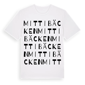 Mittibäcken ordlek t-shirt – ekologisk bomull t-shirt från Pinshirt