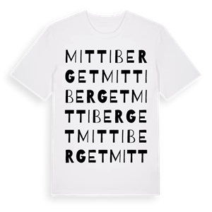 Mittiberget ordlek t-shirt – ekologisk bomull t-shirt från Pinshirt