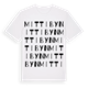 White t-shirt med Mittibyn ordlek t-shirt