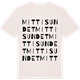 Vintage White t-shirt med Mittisundet ordlek t-shirt