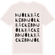 Vintage White t-shirt med Mjölkbäcken ordlek t-shirt