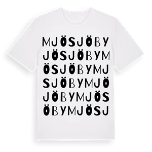 Mjösjöby ordlek t-shirt – ekologisk bomull t-shirt från Pinshirt