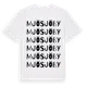 White t-shirt med Mjösjöby ordlek t-shirt