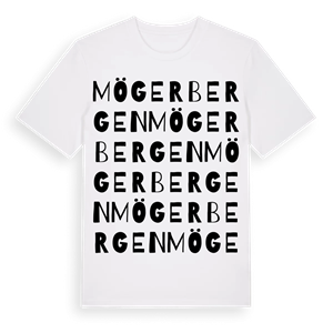 Mögerbergen ordlek t-shirt – ekologisk bomull t-shirt från Pinshirt
