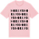 Pink Cotton t-shirt med Morbyn ordlek t-shirt